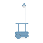 Desserte avec lampadaire en aluminium bleu clair 78 x 55 cm jolly trolley - fatboy