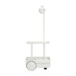 Desserte avec lampadaire en aluminium gris clair 78 x 55 cm jolly trolley - fatboy