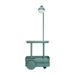 Desserte avec lampadaire en aluminium vert sauge 78 x 55 cm jolly trolley - fatboy
