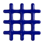 Dessous de plat en c�ramique bleu 19 cm grille - &klevering