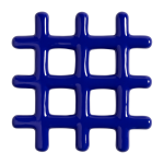 Dessous de plat en c�ramique bleu 19 cm grille - &klevering