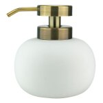 Distributeur de savon en c�ramique blanche h13 cm lotus - mette ditmer