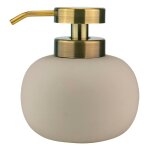 Distributeur de savon en c�ramique sable h13 cm lotus - mette ditmer