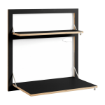 Double secr�taire mural noir 80 x 80 cm fl�pps - ambivalenz
