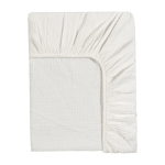 Drap housse en gaze de coton milk 140 x 200 cm - the cool republic