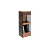 Enceinte hifi et platine vinyle en noyer 44x34x105cm pr alta - la boite concept
