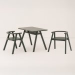 Ensemble bureau enfant avec 2 chaises en bois de h�tre massif vert profond growing green - nobodinoz