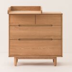 Ensemble commode et table � langer en ch�ne massif 50 x 87 x 85 cm pure - nobodinoz