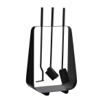Ensemble d'outils de chemin�e en m�tal noir 37, 5x20x68cm payee - nordal