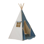 Ensemble de tipi et tapis en coton bleu jean et gris - moi mili