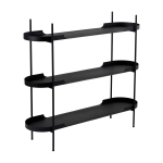 Etag�re arrondi en m�tal noir 120x34x104cm - home design