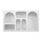 Etag�re blanche en mdf 120x37x74cm liva - home design