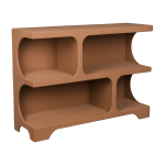 Etag�re en bois terracotta 37x120x85cm dundee - dutchbone