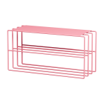 Etag�re � chaussures en acier rose 80x30x41cm neva - metallbude