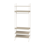 Etag�re modulable en acier beige 80 x 200 x 30 cm combinaison d - string furniture