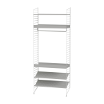 Etag�re modulable en acier gris 80 x 200 x 30 cm combinaison d - string furniture