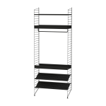 Etag�re modulable en acier noir 80 x 200 x 30 cm combinaison d - string furniture