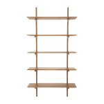 �tag�re murale 5 �tages en acajou massif 100 x 35 x 196 cm pi - ethnicraft accessories