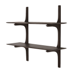 Etag�re murale en acajou brun fonc� finition verni 100x35x91cm pi - ethnicraft accessories