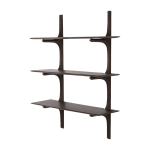 Etag�re murale en acajou brun fonc� finition vernie 100x35x126cm pi - ethnicraft accessories
