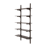 Etag�re murale en acajou brun fonc� finition vernie 100x35x196cm pi - ethnicraft accessories