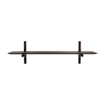 �tag�re murale en acajou teint� brun fonc� verni 100x35x28 cm pi - ethnicraft accessories