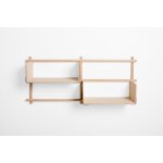 Etag�re murale en bois avec quatres encarts trois barres 118x25x72cm foldin - emko