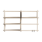 Etag�re murale en bois avec six encarts quatres barres 118x25x51cm foldin - emko
