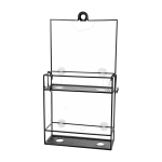 Etag�re murale de douche en acier noir cubiko caddy - umbra