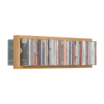 Etag�re murale range cd en bois de ch�ne naturel b - cd 2 - das kleine b