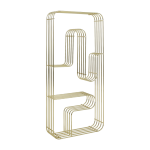 Etag�re murale rectangulaire en acier dor� 32, 9x8, 9x70, 5cm curva - aytm