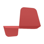 �tag�re murale rouge 42 cm flap - meme design