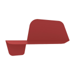 �tag�re murale rouge 60 cm flap - meme design