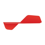 �tag�re murale rouge 80 cm flap - meme design
