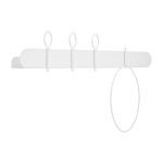 Etag�re et porte - serviettes en m�tal blanche balloon 90 - meme design