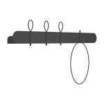 Etag�re et porte - serviettes en m�tal noire balloon 90 - meme design