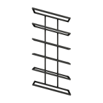 Etag�re � vin en acier noir 62x27x9, 5cm vinia - metallbude