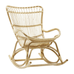 Fauteuil � bascule en rotin clair monet - sika design