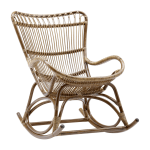 Fauteuil � bascule en rotin fonc� monet - sika design
