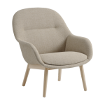 Fauteuil avec base en ch�ne et tissu ecriture 240 88cm fiber - muuto