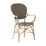 Fauteuil bistrot marron isabelle - sika design