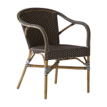 Fauteuil bistrot marron madeleine - sika design