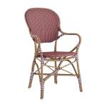 Fauteuil bistrot rouge isabelle - sika design