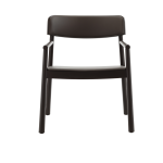Fauteuil en bois de fr�ne marron et cuir chocolat ultra timb - normann copenhagen