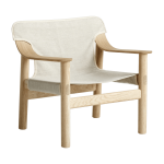 Fauteuil en ch�ne avec housse en toile �cru bernard - hay