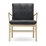 Fauteuil en ch�ne huil� et assise en cuir thor 301 85cm ow149 - carl hansen & s�n