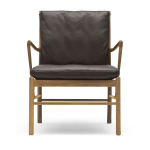 Fauteuil en ch�ne huil� et assise en cuir thor 306 85cm ow149 - carl hansen & s�n