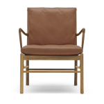 Fauteuil en ch�ne huil� et assise en cuir thor 307 85cm ow149 - carl hansen & s�n