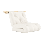 Fauteuil convertible en coton naturel 75x200cm hooked - karup design