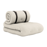 Fauteuil convertible en lit de jour en coton et lin 95x70x60cm buckle - up - karup design